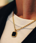 Gold Rope Chain Pendant Necklace, Waterproof - KOLAB by Makers Quarter