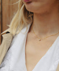 Gold Dainty Stone Necklace, Waterproof - KOLAB by Makers Quarter