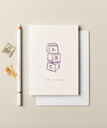 Cute New Baby Card | New Arrival Card | Modern New Baby Card - KOLAB by Makers Quarter