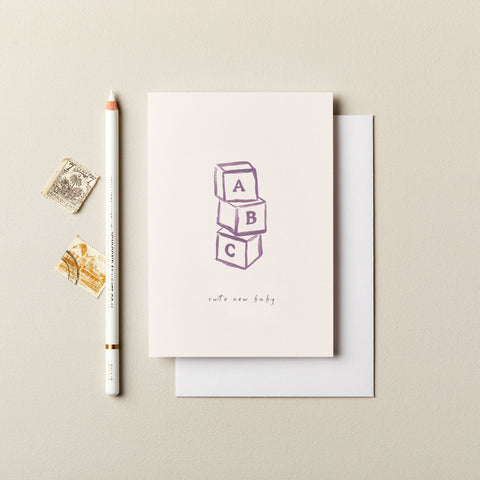 Cute New Baby Card | New Arrival Card | Modern New Baby Card