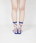 Flower Garden Sheer Socks - Blue - KOLAB by Makers Quarter