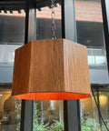 Cooper Pendant Light Shade in Dark fumed Oak - KOLAB by Makers Quarter