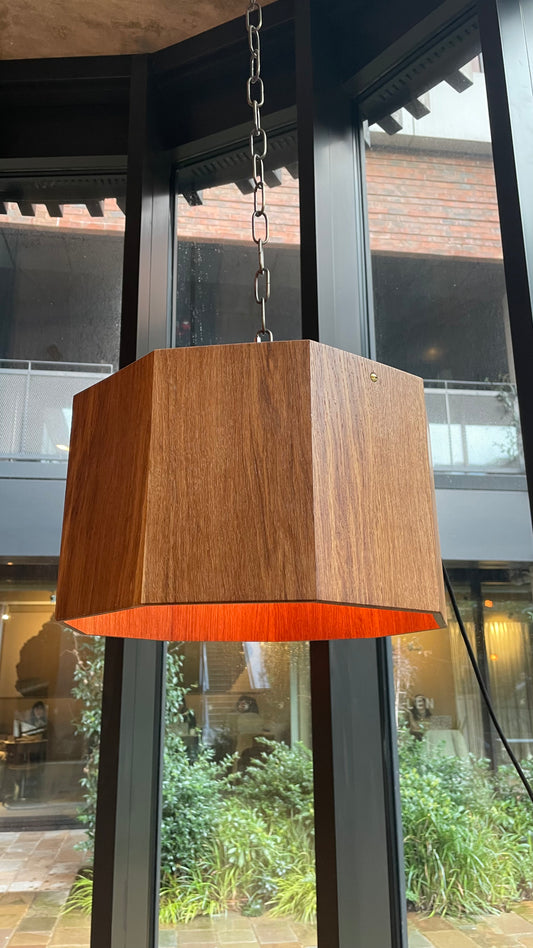 Cooper Pendant Light Shade in Dark fumed Oak