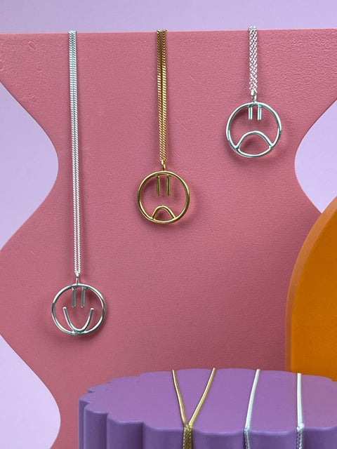 Sad Face Necklace - KOLAB by Makers Quarter
