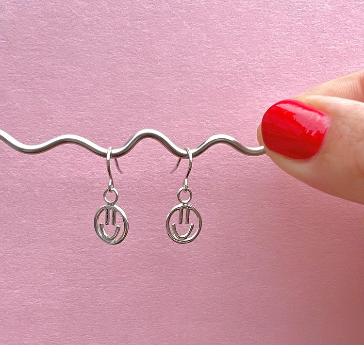 Mini Smiley Drop Earrings - KOLAB by Makers Quarter