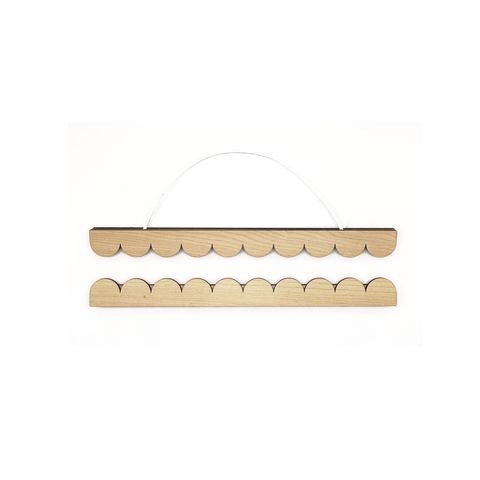 A3 Scalloped Maple Wall Print Hanger