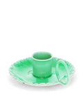 Enamel Chamberstick Candle Holder - Green - KOLAB by Makers Quarter