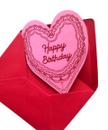 Happy Birthday cake heart card - KOLAB by Makers Quarter