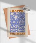 Happy Birthday | A6 Wavy Abstract Greetings Card - KOLAB by Makers Quarter