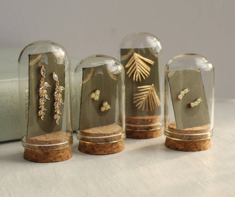 Cobalt Blue Vintage Glass Earrings