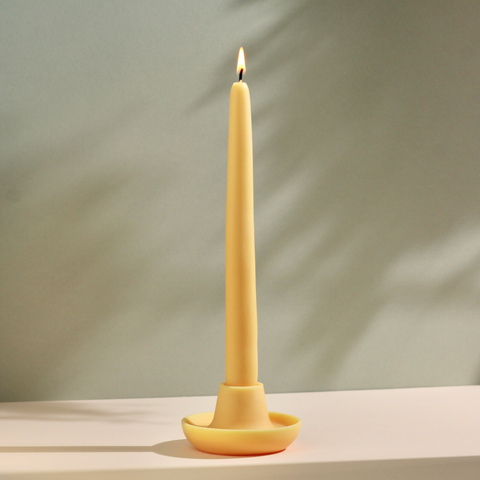 Pastel Handmade Beeswax & Soy Standing Taper Candles