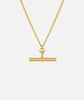 Gold T-Bar Chain Necklace, Waterproof - KOLAB by Makers Quarter