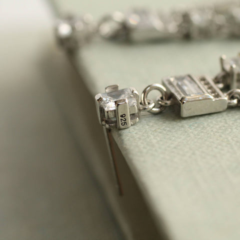 Sterling Silver Art Deco Chandelier Earrings