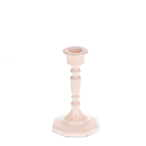 Enamel Candlestick (13cm) - Pink
