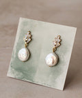Art Deco Crystal Pearl Earrings - KOLAB by Makers Quarter