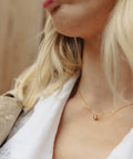Gold Dainty Stone Necklace, Waterproof - KOLAB by Makers Quarter