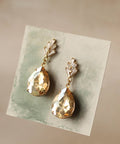 Champagne Crystal Teardrop Earrings - KOLAB by Makers Quarter