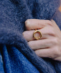 Gold Irregular Oval Ring, Waterproof - KOLAB by Makers Quarter