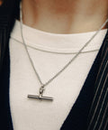 Silver T-Bar Chain Necklace, Waterproof - KOLAB by Makers Quarter
