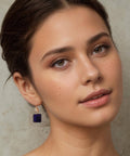 Cobalt Blue Vintage Glass Earrings - KOLAB by Makers Quarter