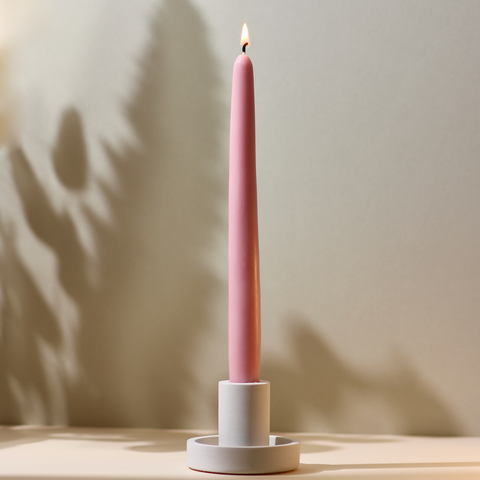 Soft Pastel Tones Beeswax & Soy Blend Thick Taper Candles