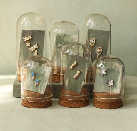 Mid Century Olive Green Earrings