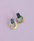 Around Brass Stud Earrings - KOLAB by Makers Quarter