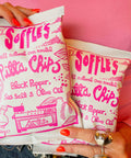 Black Pepper, Sea Salt, & Olive Oil  Pitta Chips (15 x60g) - KOLAB by Makers Quarter
