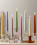 Soft Pastel Tones Beeswax & Soy Blend Thick Taper Candles - KOLAB by Makers Quarter