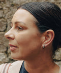 Silver Small Leverback Bold Hoop Earrings, Waterproof - KOLAB by Makers Quarter