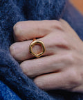 Gold Irregular Oval Ring, Waterproof - KOLAB by Makers Quarter