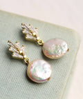 Art Deco Crystal Pearl Earrings - KOLAB by Makers Quarter