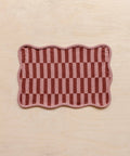 Cotton Placement Set of 2 in Rose Checkerboard - KOLAB by Makers Quarter