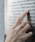 Gold Abstract Circle Ring, Waterproof - KOLAB by Makers Quarter