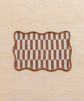 Cotton Placemats Set of 2 in Camel Checkerboard - KOLAB by Makers Quarter