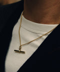 Gold T-Bar Chain Necklace, Waterproof - KOLAB by Makers Quarter