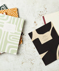 A5 Ruled Notebook in Abstract Mustard Pattern - KOLAB by Makers Quarter