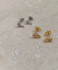 Gold Vermeil | Sterling Silver Mini Lightning Stud Earrings - KOLAB by Makers Quarter