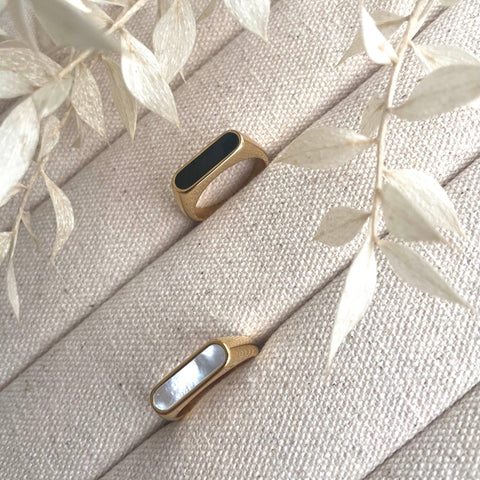 Everyday Gold Lozenge Ring - KOLAB by Makers Quarter