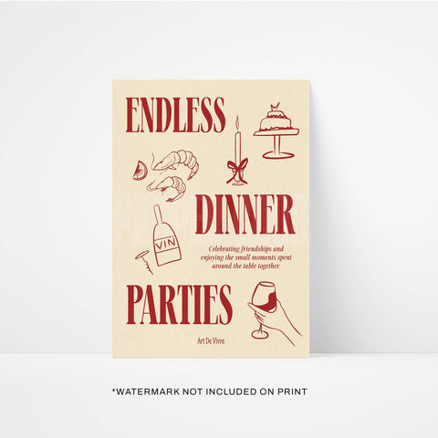 Endless Dinner Parties Print - KOLAB by Makers Quarter