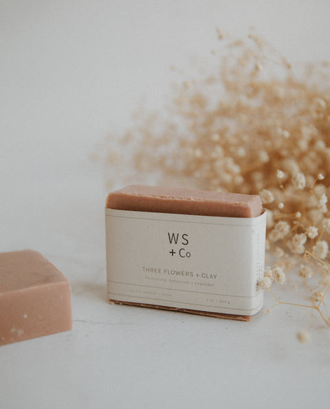 Three Flowers + Clay Soap - KOLAB by Makers Quarter