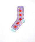 Tartan Sheer Sock - Purple & Red - KOLAB by Makers Quarter