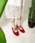 Polka Dot & Grid Sheer Socks - Frosted Mint Socks - KOLAB by Makers Quarter
