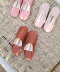 Leather Babouche Slippers | Toffee - KOLAB by Makers Quarter