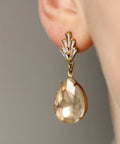 Champagne Crystal Teardrop Earrings - KOLAB by Makers Quarter