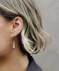Silver Elongated Drop Earrings, Waterproof - KOLAB by Makers Quarter