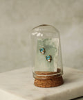 Art Deco Sterling Silver Turquoise Pyramid Stud Earrings - KOLAB by Makers Quarter