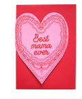 Best mama ever cake heart card - KOLAB by Makers Quarter