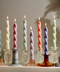 Soft Pastel Handmade Beeswax & Soy Blend Spiral Twist Candle - KOLAB by Makers Quarter