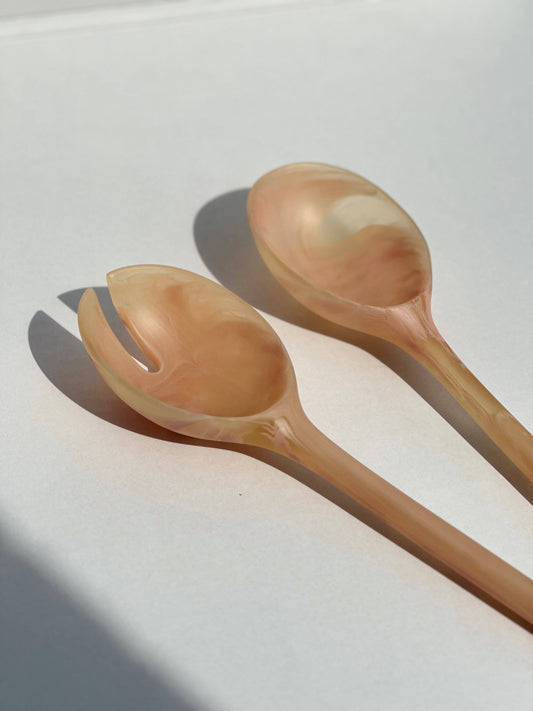 Salad Servers - Coral Set